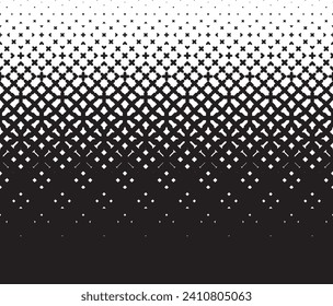 Pattern based on traditional Islamic ornament. Disappearing effect. Short fade out . Black and white.