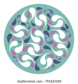 Pattern based on vegetable motifs