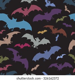 Pattern, bat, Halloween, colored