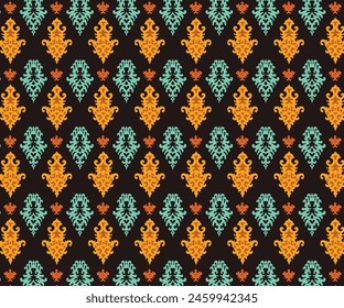 pattern batik ethnic fabric traditional vintage retro flower floral tribal aztec vector wrap ikat mandala