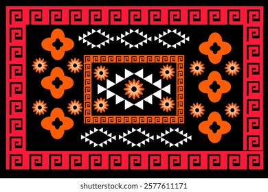 pattern batik flower damask ethnic boho ikat texture tribal geometric background