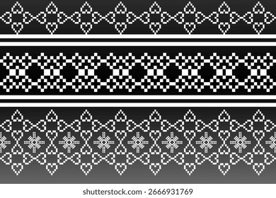 Patrón Flor de batik Damasco Étnico Boho Ikat Textura Fondo geométrico tribal