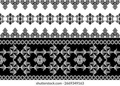 Patrón Flor de batik Damasco Étnico Boho Ikat Textura Fondo geométrico tribal