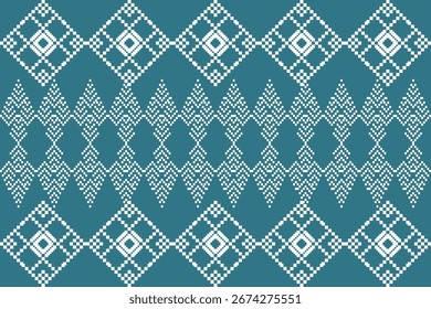 Patrón Flor de batik Damasco Étnico Boho Ikat Textura Fondo geométrico tribal