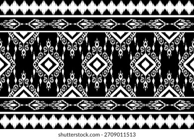 Patrón Flor de batik Damasco Étnico Boho Ikat Textura Fondo geométrico tribal