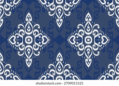 Patrón Flor de batik Damasco Étnico Boho Ikat Textura Fondo geométrico tribal