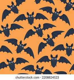 Pattern with bats for Halloween. Pattern with bats for fabric, packaging and decor.