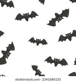 
Pattern with bats for Halloween. Print pattern on paper, fabric