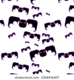 Pattern bats on white background