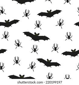 Pattern of bats and spiders