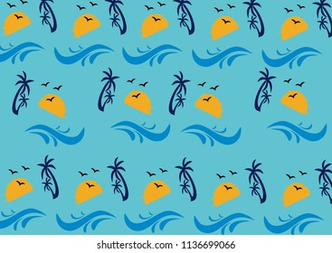 pattern with beach design