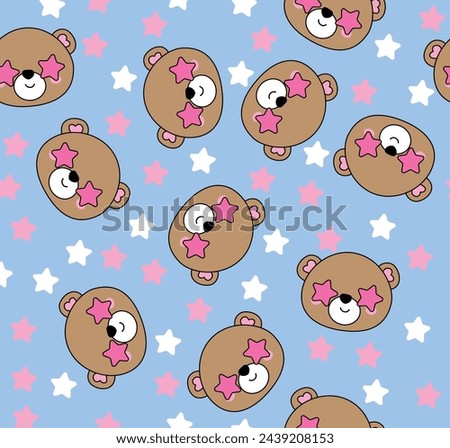pattern bear star fashin love 