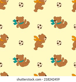 Pattern with bears football players