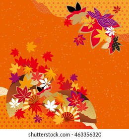 Pattern of beautiful autumn leaves