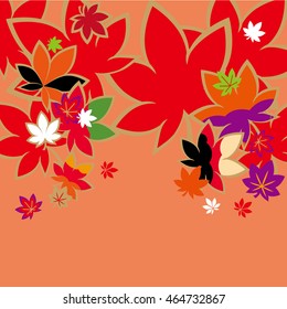 Pattern of beautiful autumn leaves