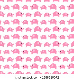 Pattern of beautiful elephants. Pattern Background with elephants. Children's drawing. Background of cute elephants