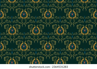 The pattern of beautiful floral motifs is seamless, neatly arranged without being continuous