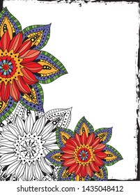 Pattern with beautiful flowers. Flora print.  