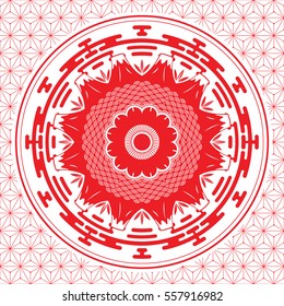 Pattern of beautiful Japanese. Vector illustration.