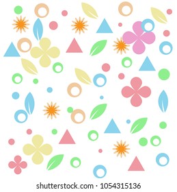 
Pattern of beautiful and tropical flowers
