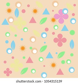 
Pattern of beautiful and tropical flowers