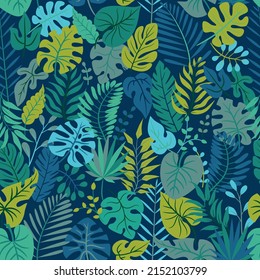 Pattern with beautiful tropical leaves. Pattern for clothes, wrapping paper.