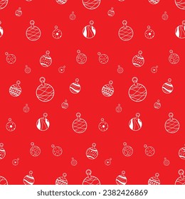 Patrón de campana decorar la celebración de ornamentos Año nuevo o navidad diseño de vectores rojos