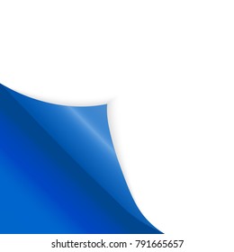 Pattern of bent corner for free filling of blue color. Vector Illustration. EPS10