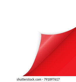 Pattern of bent corner for free filling of red color. Vector Illustration. EPS10