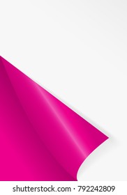 Pattern of bent corner for free filling of pink color. Vector Illustration. EPS10
