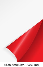 Pattern of bent corner for free filling of red color. Vector Illustration. EPS10
