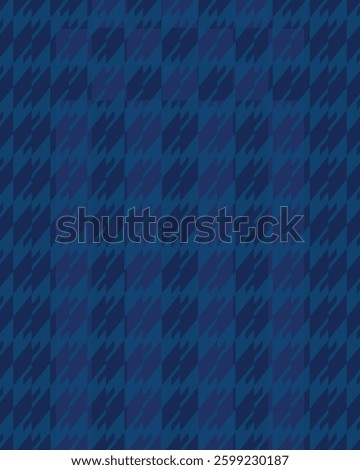Pattern BG Elegant Blue Hounds Tooth Seamless Background