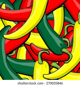 pattern of big peppers