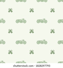 Muster mit Bike-Transport-Design, hellem Fahrzeug, Motorrad, Hintergrund