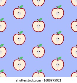 Pattern of a bitten apple. Healthy food background. Modular image to edit.