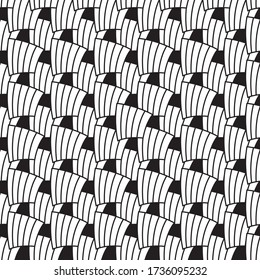 Pattern with black arc segments