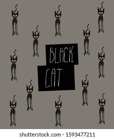 the pattern of black cats