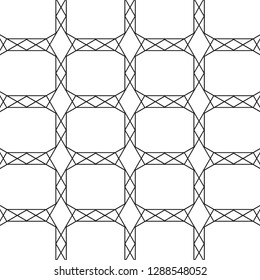Pattern black geometric of hexagons on white background. pattern is on swatches panel.