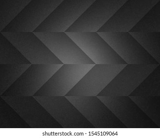 Pattern of black geometric texture background. Dark color. Grunge texture. Empty background with spotlight. Vector illustration. 
