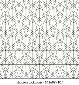 Pattern black geometry of pentagon background.