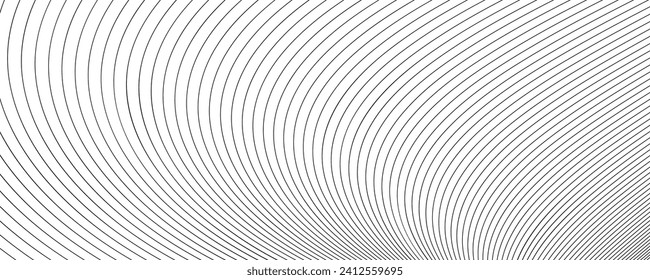 pattern of black lines on white background. Vector illustration