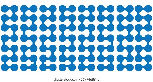 Pattern of black metaballs isolated on white background. Modern geometric shapes of liquid connected drops. Vector illustration.