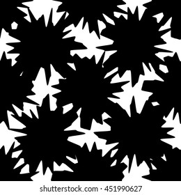 Pattern black. Mosaic wallpaper, decorative pattern. White background.