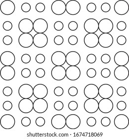 patrón con círculos de contorno negro