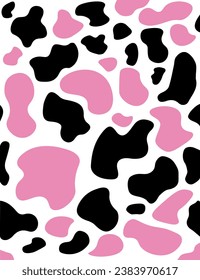 seamless background with pink cow pattern 7516591 Vector Art at