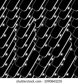 pattern with black skateboards