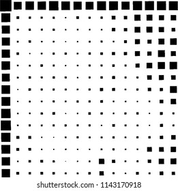 Pattern of black squares on white background