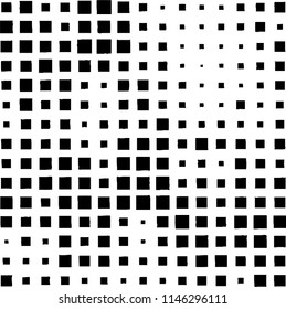 Pattern of black squares on white background