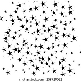 Pattern with black stars