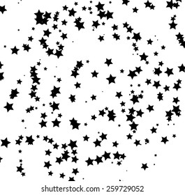 Pattern with black stars